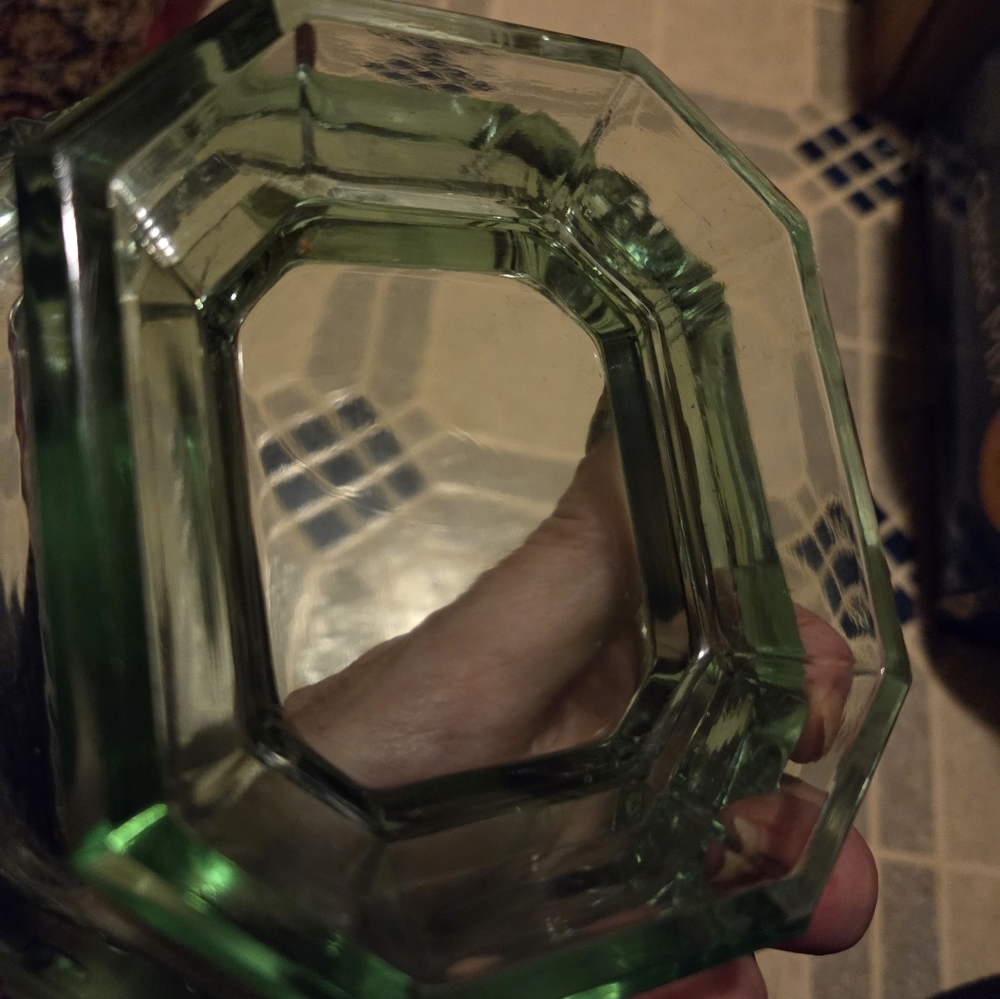 Tiara  glass green trinket holder - Picture 5 of 15